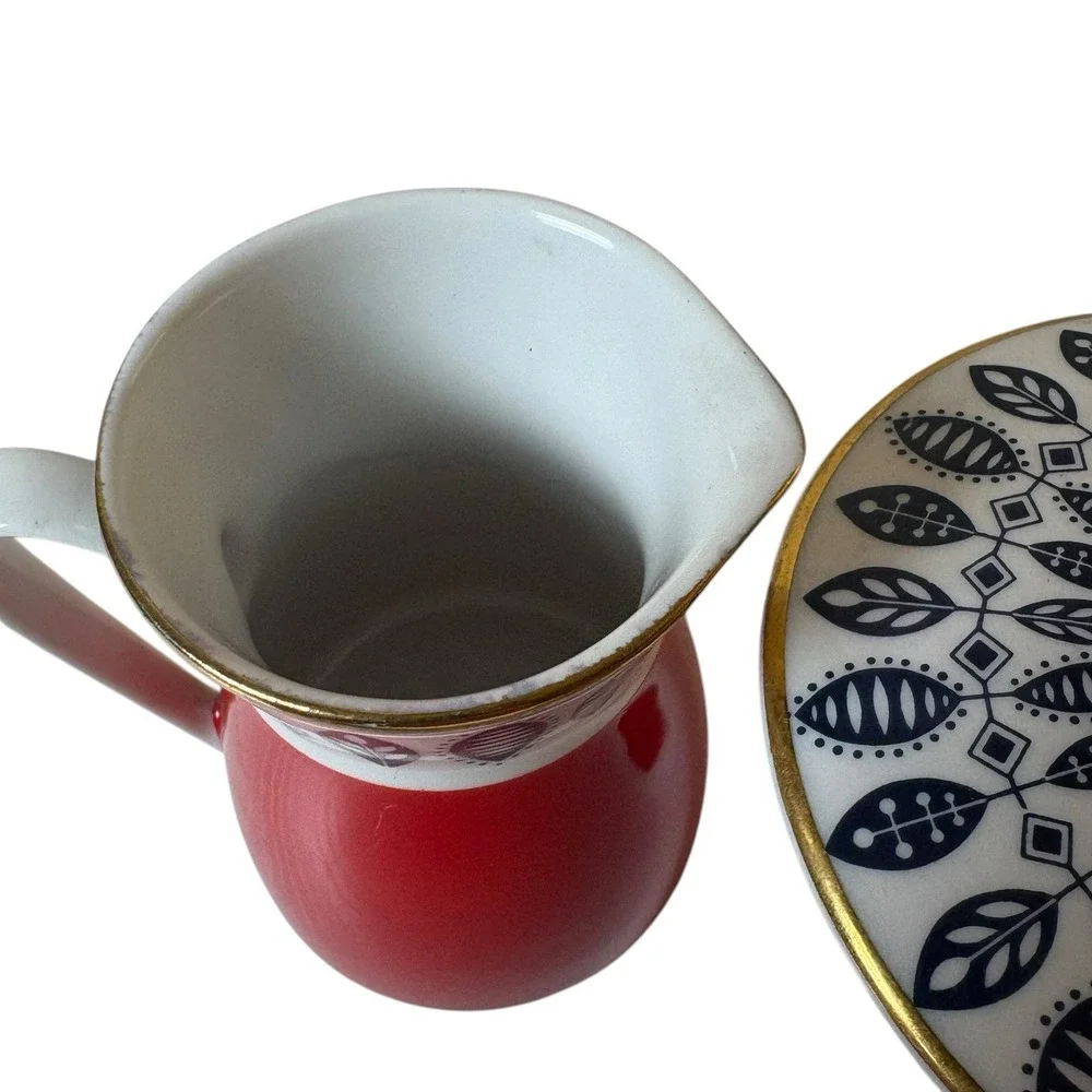 VTG Freiberger Porcelain Sugar & Cream Set East Germany 1960's